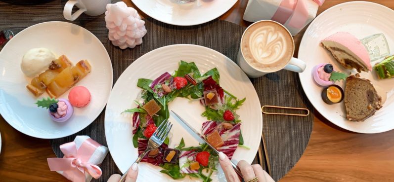 コンラッド大阪,ホリデースイーツビュッフェ「ラディアント・ローズゴールド」