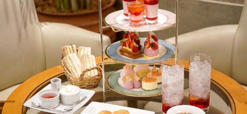 東武ホテルレバント東京のいちご✕桜 アフタヌーンティーセット